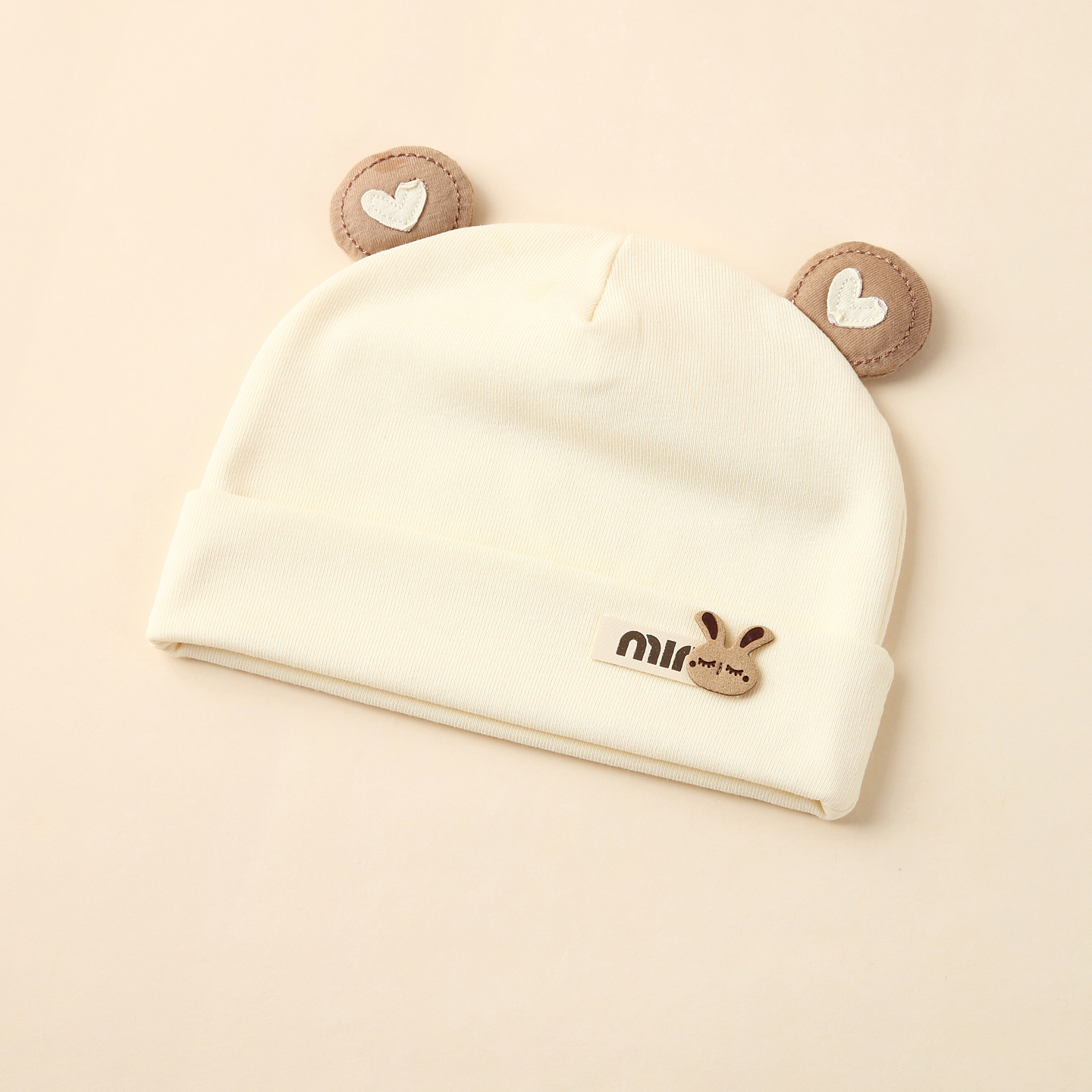 婴儿帽子0到3个月胎帽可爱超萌