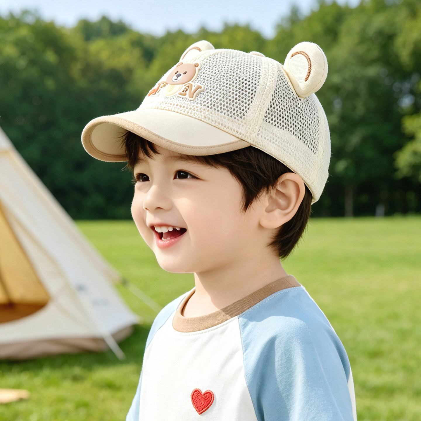 儿童帽子男孩夏薄款棒球帽遮阳户外透气防晒鸭舌帽男童宝宝洋气帽