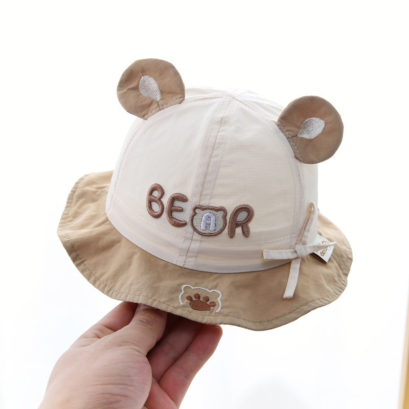 宝宝帽子春秋季婴儿渔夫帽遮阳速干透气夏款太阳帽薄款防晒帽男宝