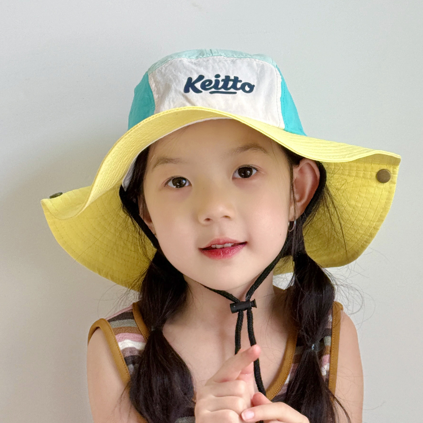 儿童防晒帽女童夏天户外大帽檐防紫外线女孩太阳帽遮阳帽速干薄款