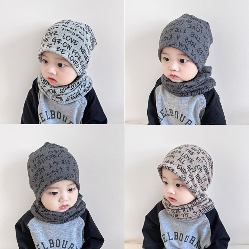 婴儿帽子秋冬季韩版潮男宝套头帽