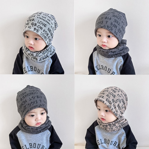 婴儿帽子秋冬季韩版潮男宝套头帽