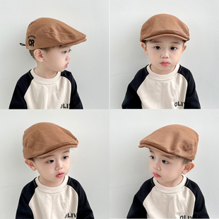 儿童帽子男孩秋冬款宝宝贝雷帽韩系男童前进帽遮阳鸭舌帽秋季男宝