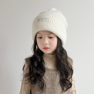 儿童冬季帽子女童针织帽宝宝毛线帽女孩2025新款秋冬防寒保暖冬天