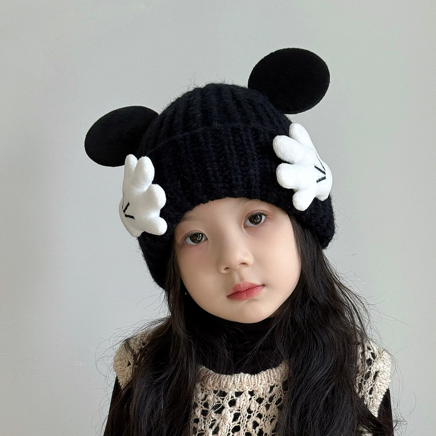 儿童帽子女孩2025新款秋冬季女童毛线帽可爱超萌针织帽保暖防寒帽,童装/婴儿装/亲子装,帽子,淘宝优惠券,粉丝福利购,淘宝优惠卷