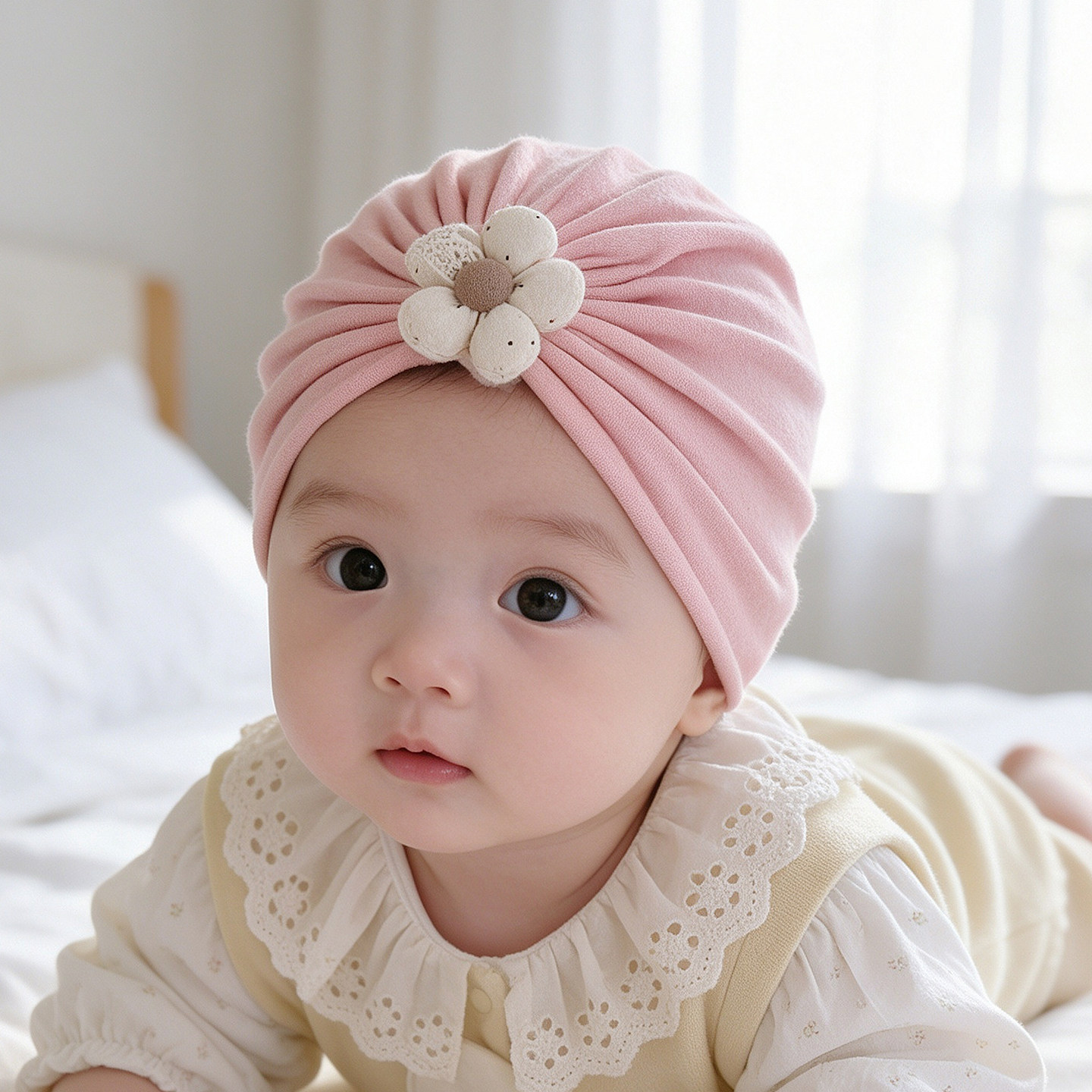 婴儿帽子秋冬季胎帽0到3个月