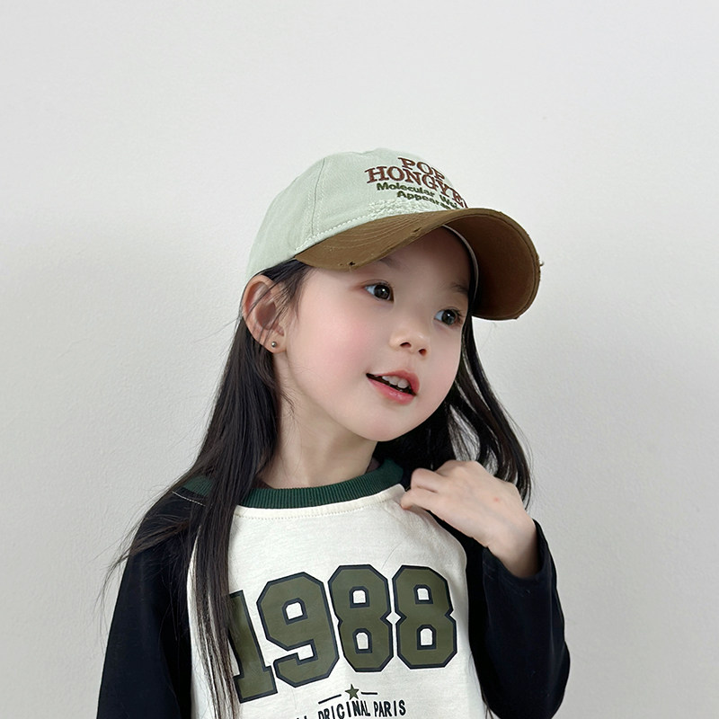 儿童帽子女款2025新款春秋季薄款女孩棒球帽韩版洋气女童鸭舌帽潮
