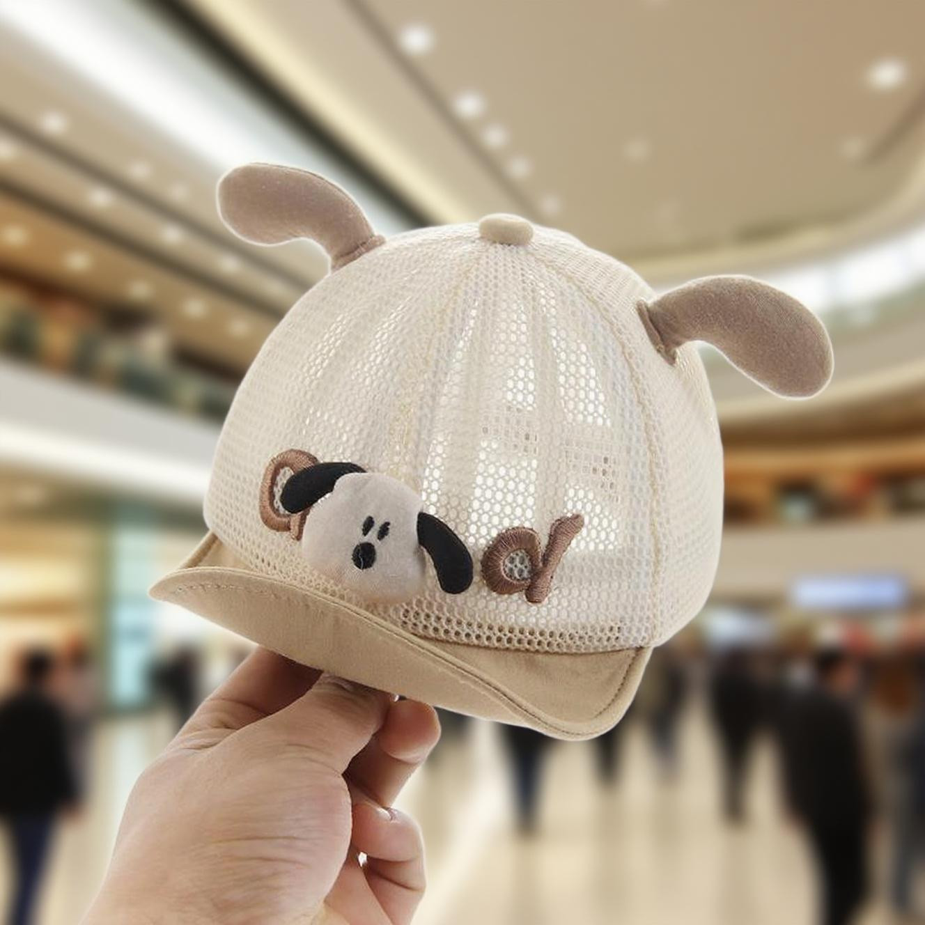 婴儿帽子夏季网眼透气鸭舌帽外出遮阳防晒小月龄宝宝护囟门帽男宝