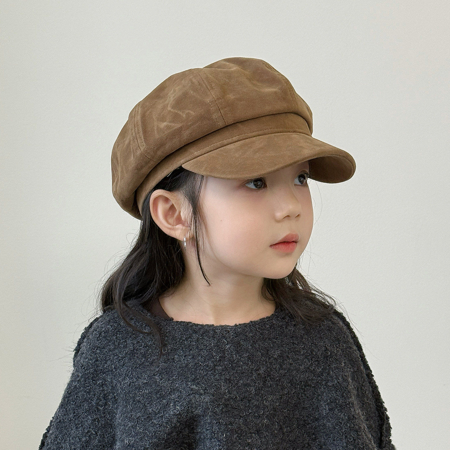 女童帽子秋冬季贝雷帽韩系百搭