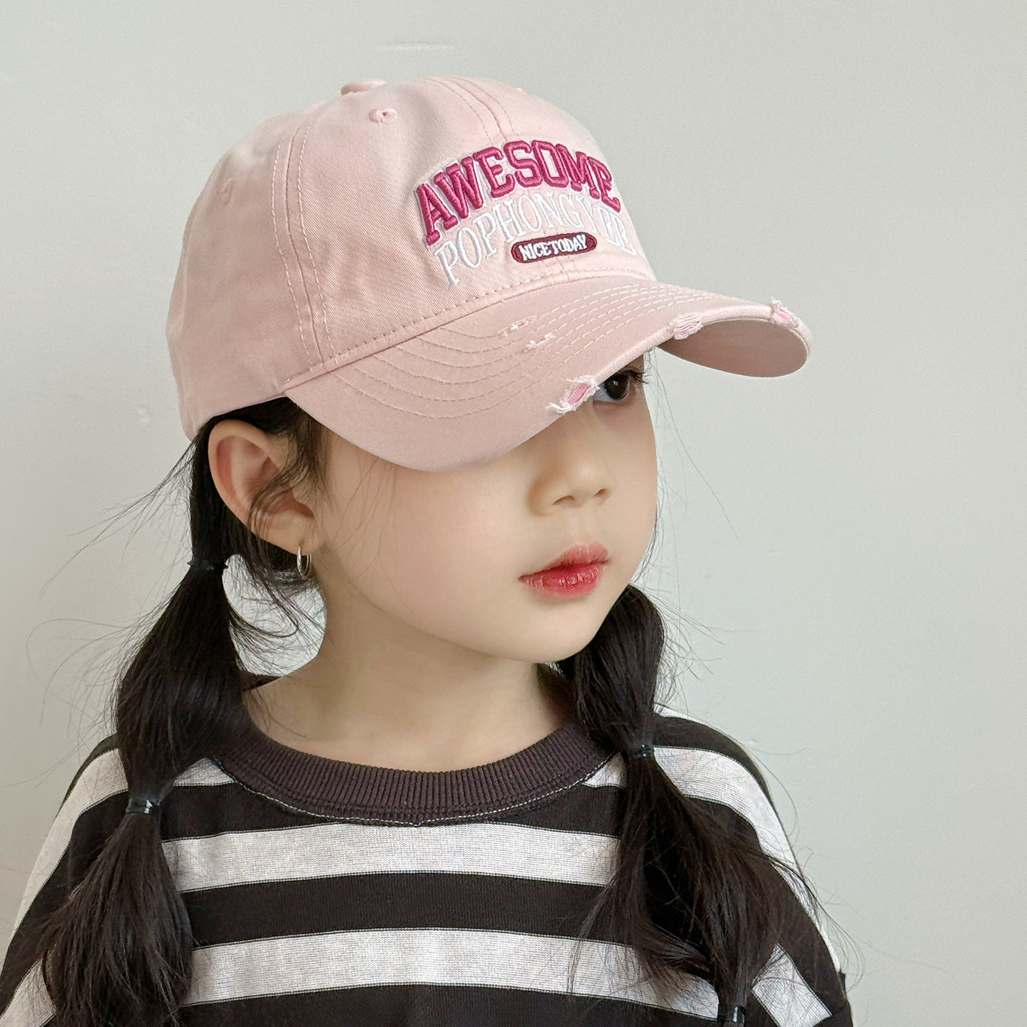 儿童帽子女孩韩版春季棒球帽户外遮阳酷帅女童鸭舌帽洋气夏天薄款