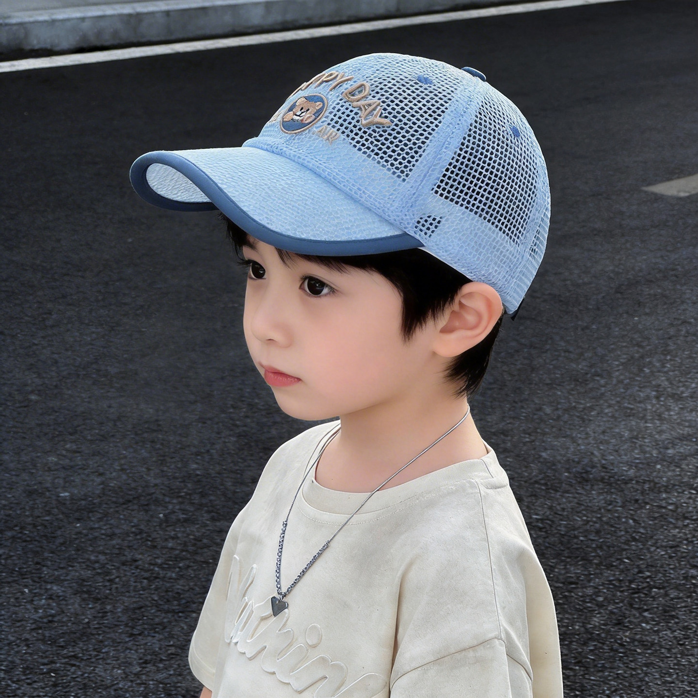 儿童帽子夏季男孩薄款遮阳鸭舌帽2026新款韩版帅气男童棒球帽户外