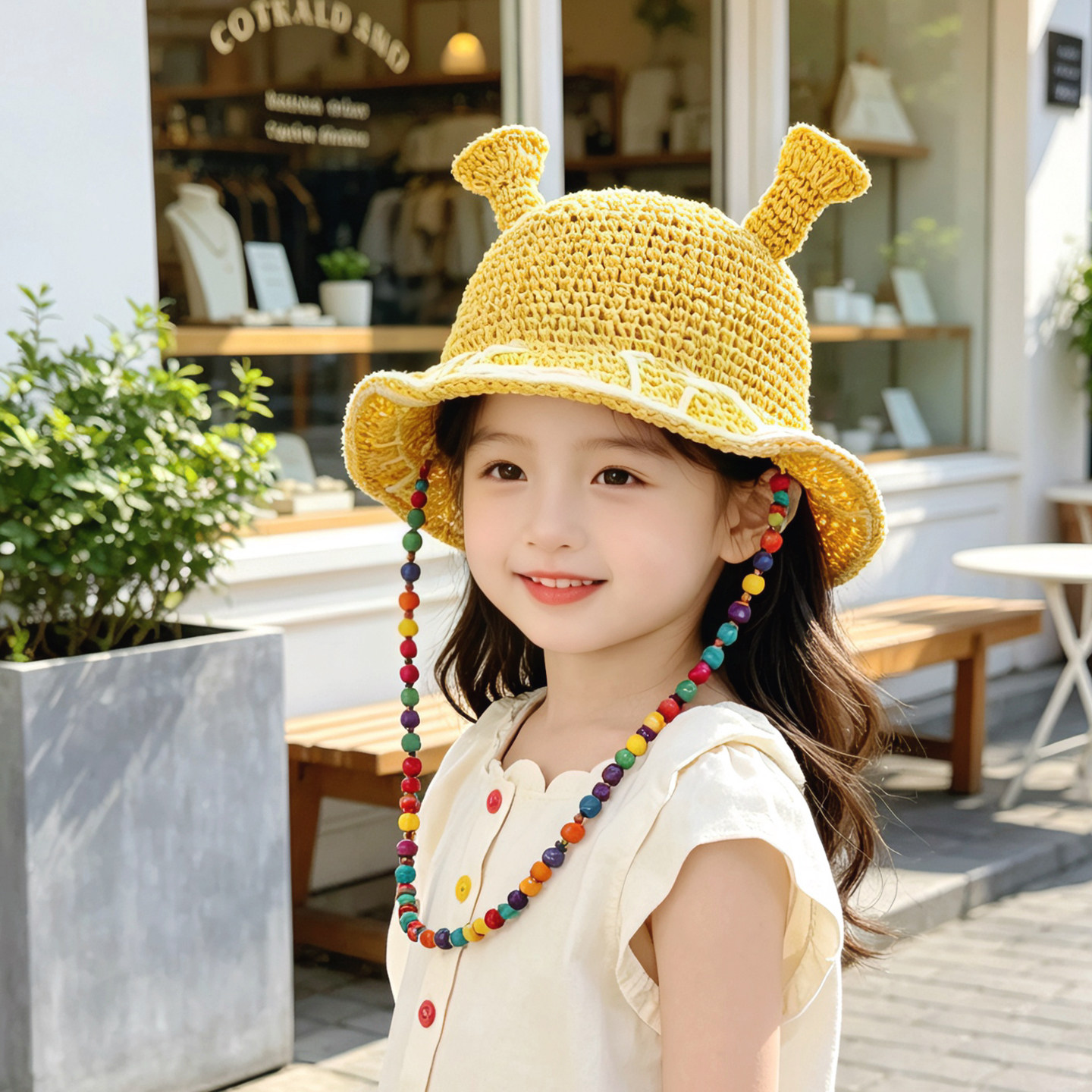儿童帽子女孩2026新款夏季大帽檐渔夫帽薄款遮阳宝宝草帽女童防晒