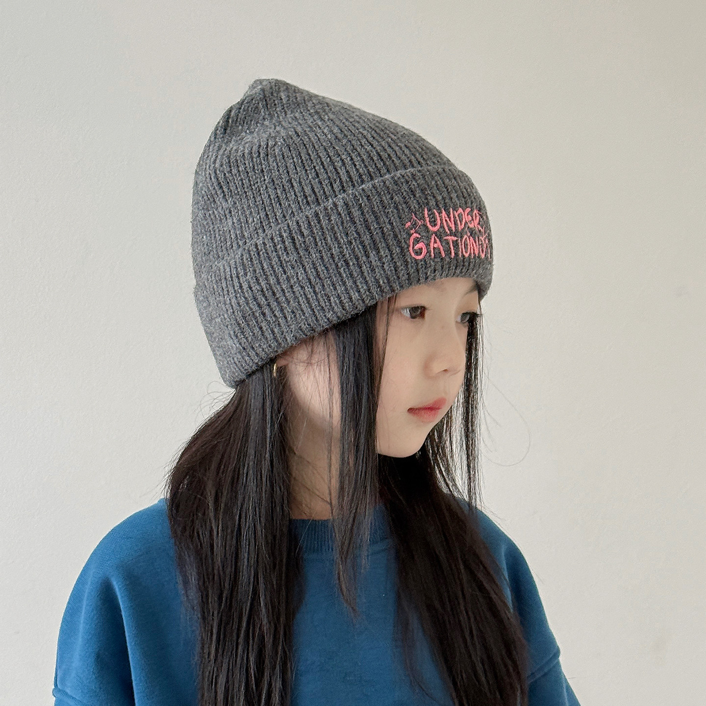 儿童帽子女孩毛线帽秋冬季保暖
