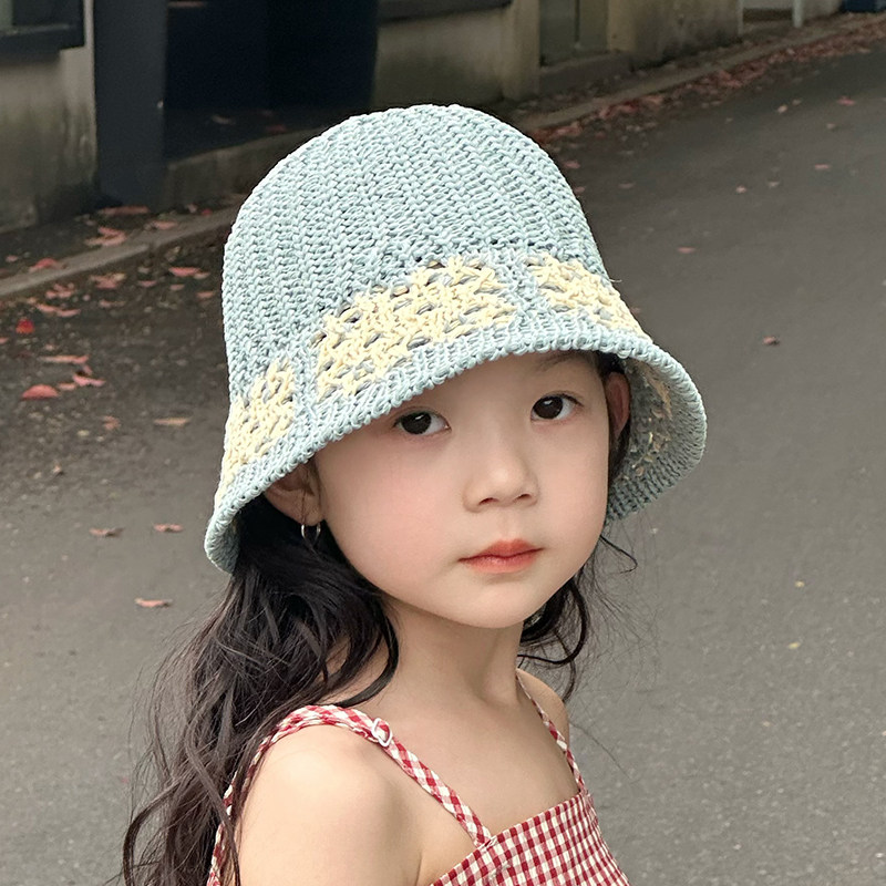 儿童遮阳帽子夏季薄款女孩渔夫帽
