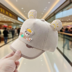 婴儿帽子6到12个月宝宝棒球帽秋冬季小月龄外出遮阳鸭舌帽男宝