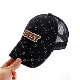 儿童帽子男孩2025新款夏季薄款男童棒球帽透气遮阳防晒帅气鸭舌帽