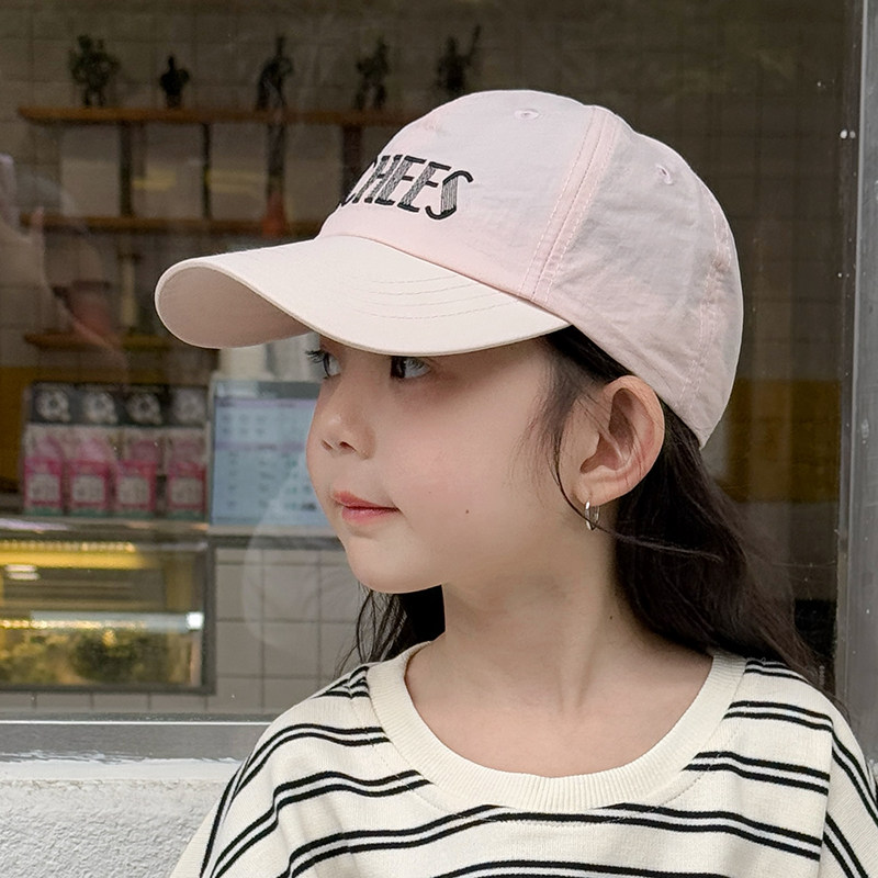 儿童帽子女孩夏季薄款速干棒球帽韩版女童遮阳帽户外鸭舌帽太阳帽