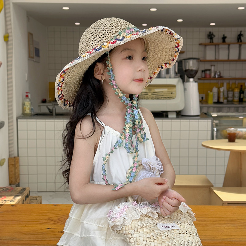 儿童帽子女款2026新款女孩大帽檐