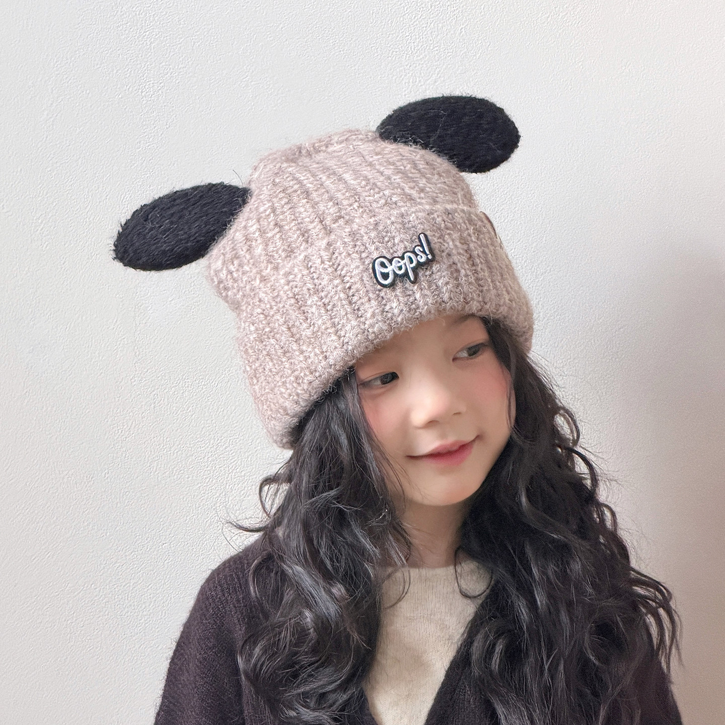 儿童帽子女孩毛线帽秋冬季可爱