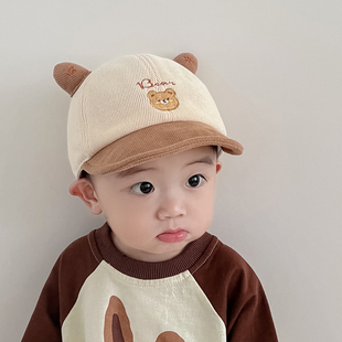 宝宝帽子春秋款可爱超萌软沿鸭舌帽婴儿帽子秋冬季遮阳帽儿童男童