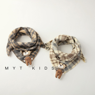 宝宝三角巾秋冬季婴儿保暖口水巾洋气可爱儿童围巾围脖护颈小月龄