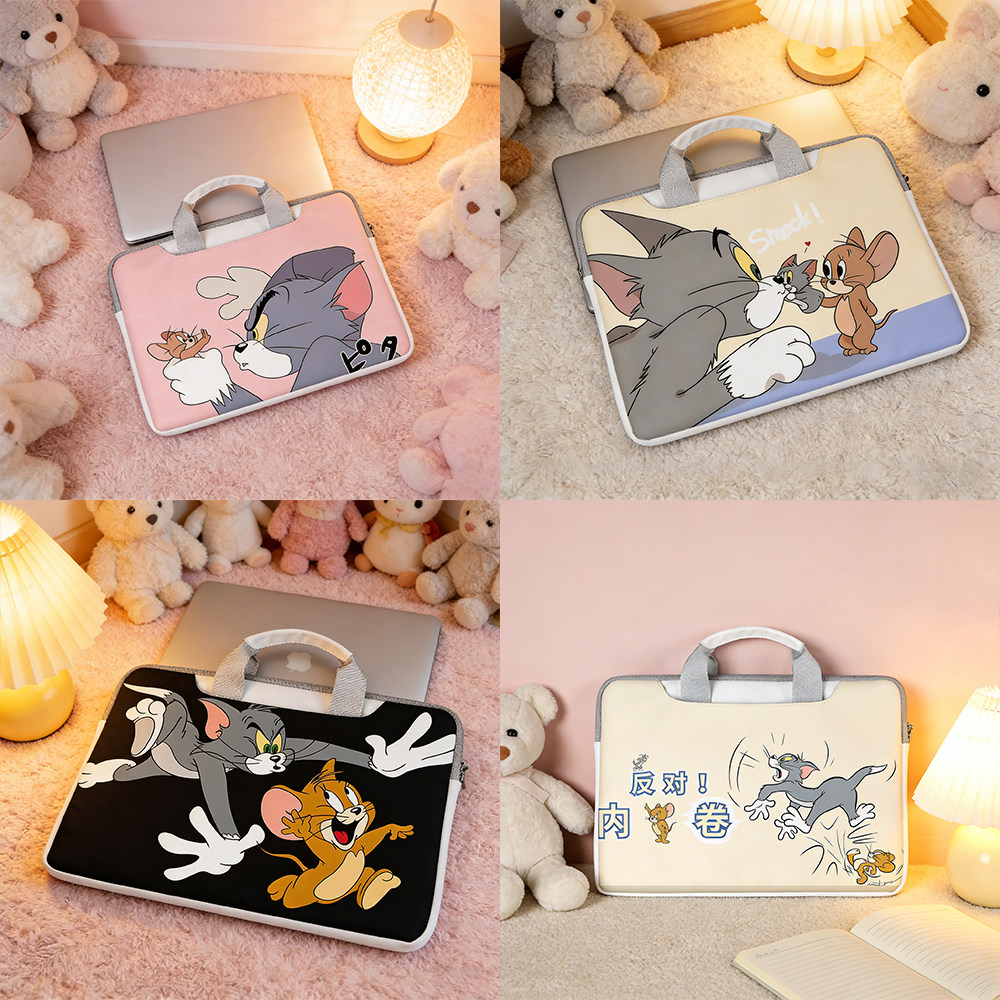 猫和老鼠可爱风轻便手提电脑包可单肩斜挎适用于多尺寸电脑通用