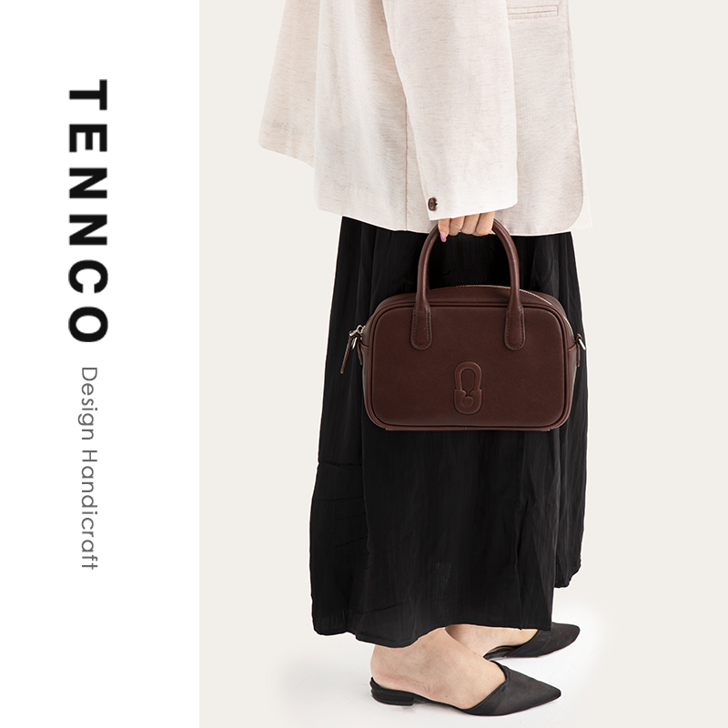 tennco原创头层植鞣牛皮小方包