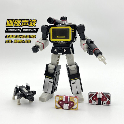 PT04声波暗黑版 变形玩具PocketToys 含3磁带DX9小比例g1金刚模型