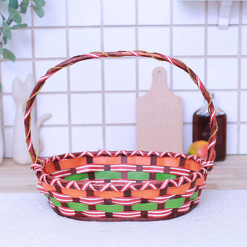 과일 바구니 등나무 선물 바구니 휴대용 포장 과일 가게 특별 슈퍼마켓 선물 바구니 바구니 따기 댄스 바구니
