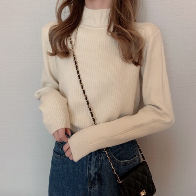 短款孕妇加绒加厚保暖内搭针织衫