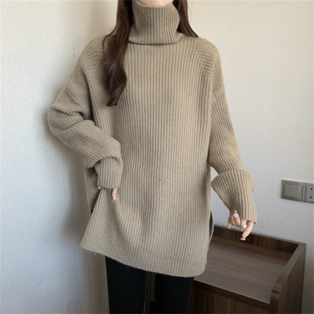 孕妇高领慵懒风毛衣女秋冬202毛衣