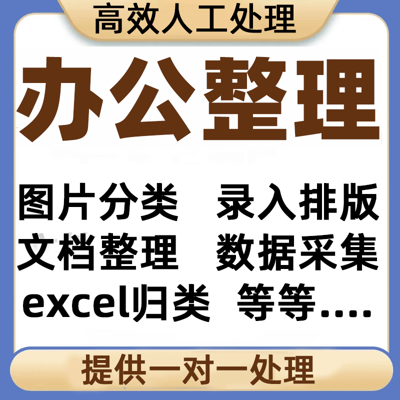 文档整理分类人工图片录入word表格命名办公帮忙采集归类填写资料