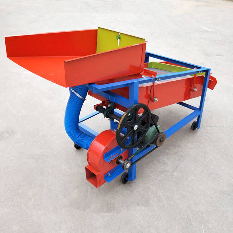 两厢电动粮食筛选机 双层振动钢网粮食去杂机 谷物清选机