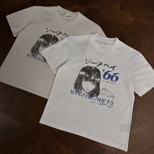 涩谷女孩260g短袖纯棉白墨直喷