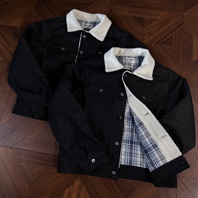羊羔毛拼土耳其13.5盎司原牛夹克