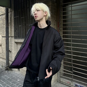 RTIMFD3M暗夜紫内短款翻领棉服三防加棉保暖飞行夹克外套Cleanfit