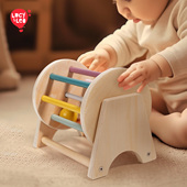 Lucy&leo儿童启蒙早教纺织鼓幼儿实木滚动鼓宝宝手眼协调趣味玩具