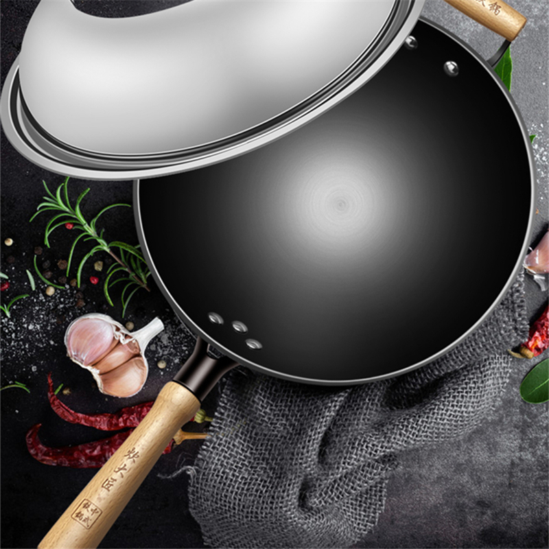 炊大匠陆川铁锅家用不粘炒菜锅
