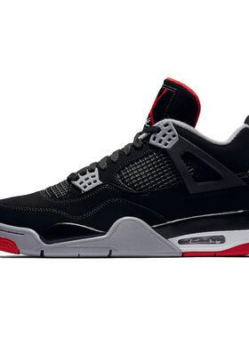 Jordan Air Jordan 4 retro bred 皮革 公牛 防滑 中帮 复古