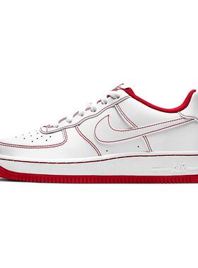 Nike Air Force 1 Low 小洛克公园 低帮 板鞋 GS 红白
