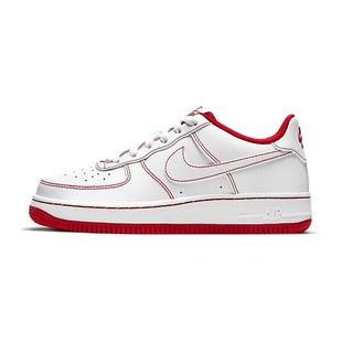 Nike Air Force 1 Low 小洛克公园 低帮 板鞋 GS 红白