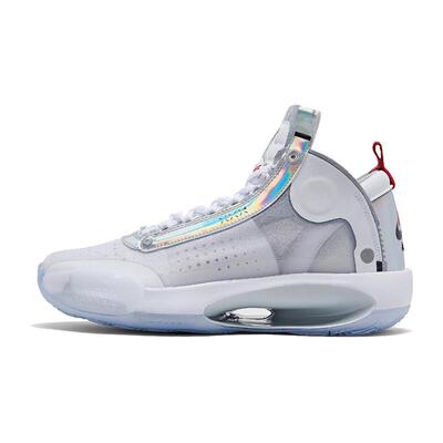 Jordan Air Jordan 34 White Iridescent 镭射 高帮 实战篮球