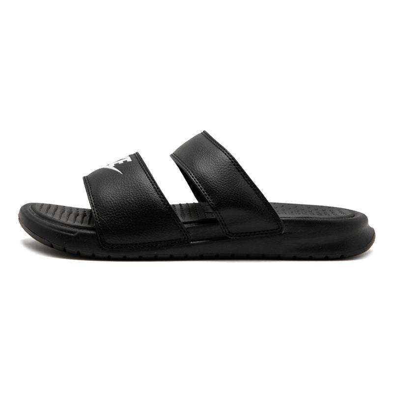 Nike Benassi Duo Ultra 双绑带 忍者 黑紫 女款 拖鞋