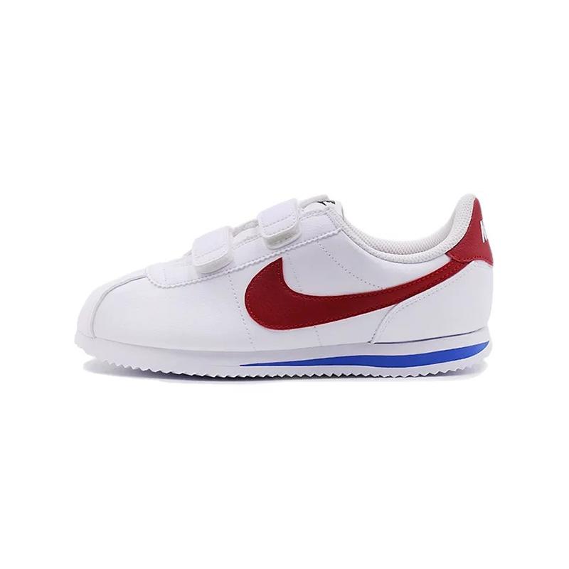 中童 Nike Cortez Basic Sl 复古风 低帮 儿童跑步鞋 白