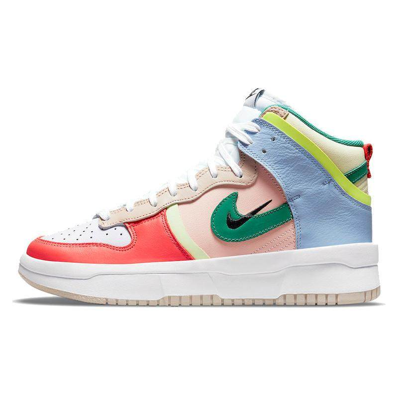 Nike Dunk high 解构 彩蛋 防滑轻便 高帮 板鞋 女款 彩色