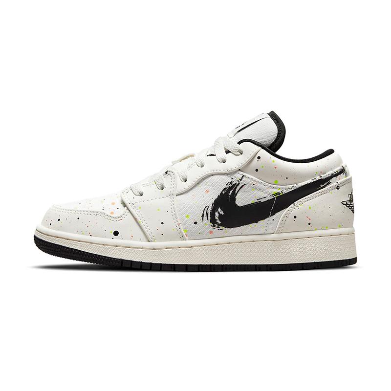 Air Jordan 1 Low SE Paint Splatter (GS) 水彩泼墨 减震防