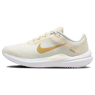 Nike Air Winflo 10 圆头系带回弹 低帮 休闲跑步鞋 女款 白