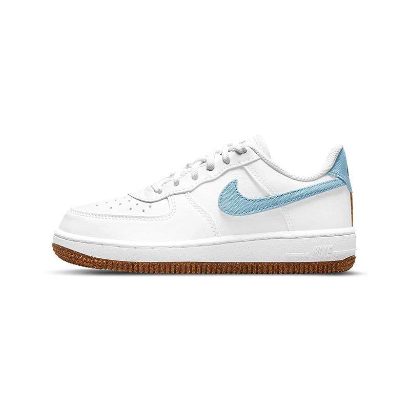 Nike Air Force 1 Low LV8 防滑轻便 低帮 板鞋 中童 白蓝,运动鞋new,跑步鞋,淘宝优惠券,粉丝福利购,淘宝优惠卷