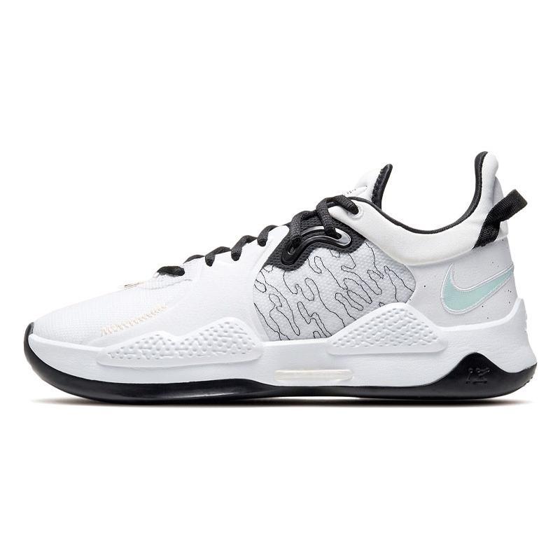 Nike PG 5 泡椒5 耐磨防滑 低帮 实战篮球鞋 男女同款 白黑