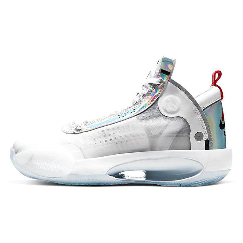 Air Jordan 34 White Iridescent (GS) 白镭射  实战篮球鞋